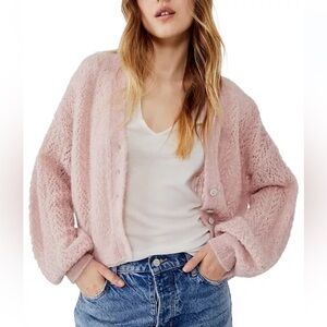 Free People Amelia Alpaca Cardigan NWOT
